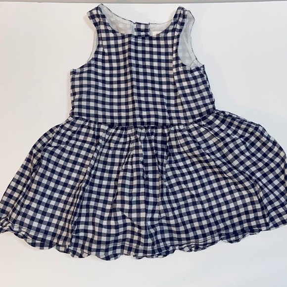 Cat & Jack Other - Cat and Jack navy blue gingham dress size 12 months